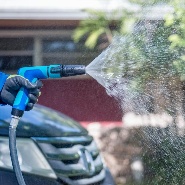 Aqua Joe AJ-SPXN 2-in-1 Hose-Powered Adjustable Foam Cannon Spray Gun Blaster with Spray Wash Quick-Connect to Any Garden Hose