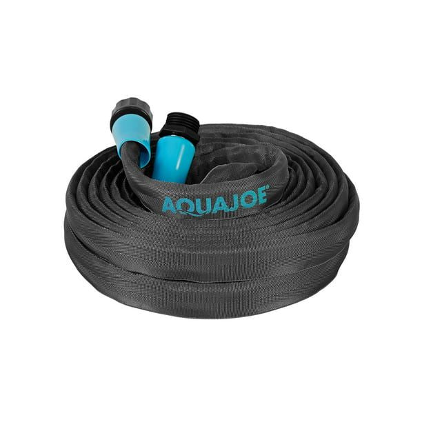 Aqua Joe AJFJH25B Ultra Flexible Kink Free Fiber Jacket Garden Hose, 25-ft, 300 PSI Burst Rated