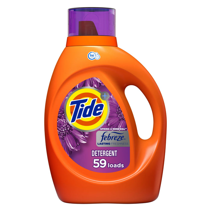 Tide Spring & Renewal HE Liquid Laundry Detergent; 59 Loads 92 fl oz