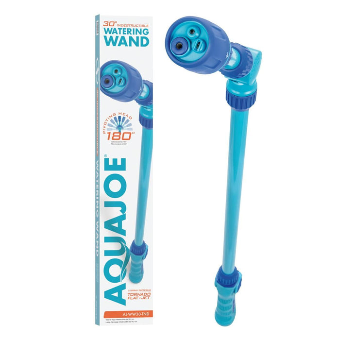 Aqua Joe Metal 30-inch Watering Wand W/ Pivoting Head, 3 Spray Patterns