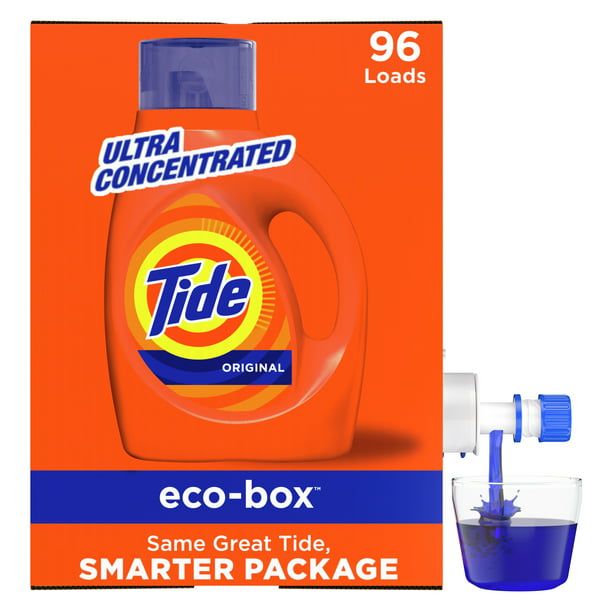 Tide Ecobox Original HE Laundry Detergent; 96 Loads Liquid 105 fl oz