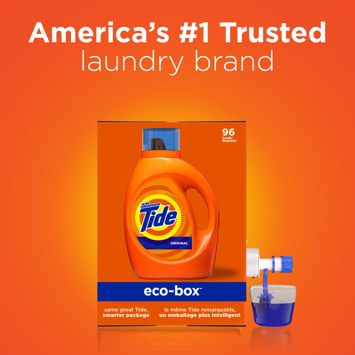 Tide Ecobox Original HE Laundry Detergent; 96 Loads Liquid 105 fl oz