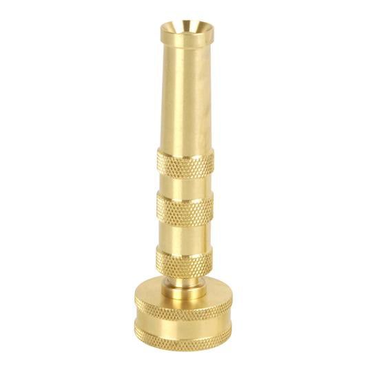 Aqua Joe 4-inch Solid Brass Heavy Duty Twist Hose Nozzle