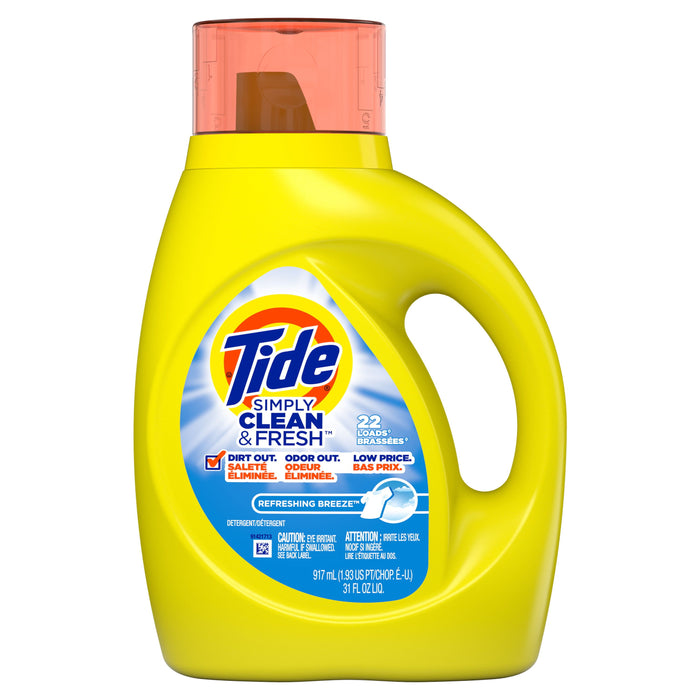 Tide Simply Refreshing Breeze Liquid Laundry Detergent; 31 fl oz 22 Loads