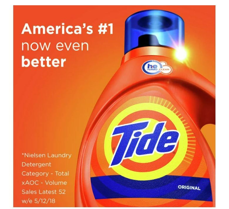 Tide Liquid Laundry Detergent, Original, 64 Loads 92 fl oz, HE Compatible