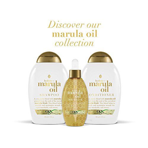Ogx Hydrate Plus Marula Oil Serum Elixir with Dropper, 3.8 Oz