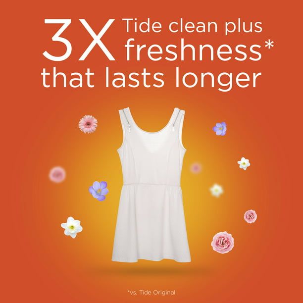 Tide plus Febreze Freshness Spring and Renewal Scent Liquid Laundry Detergent; 92 oz 59 loads