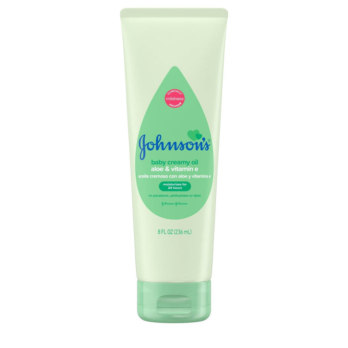 Johnson's Creamy Oil Baby Body Lotion With Aloe & Vitamin E, 8 fl. oz