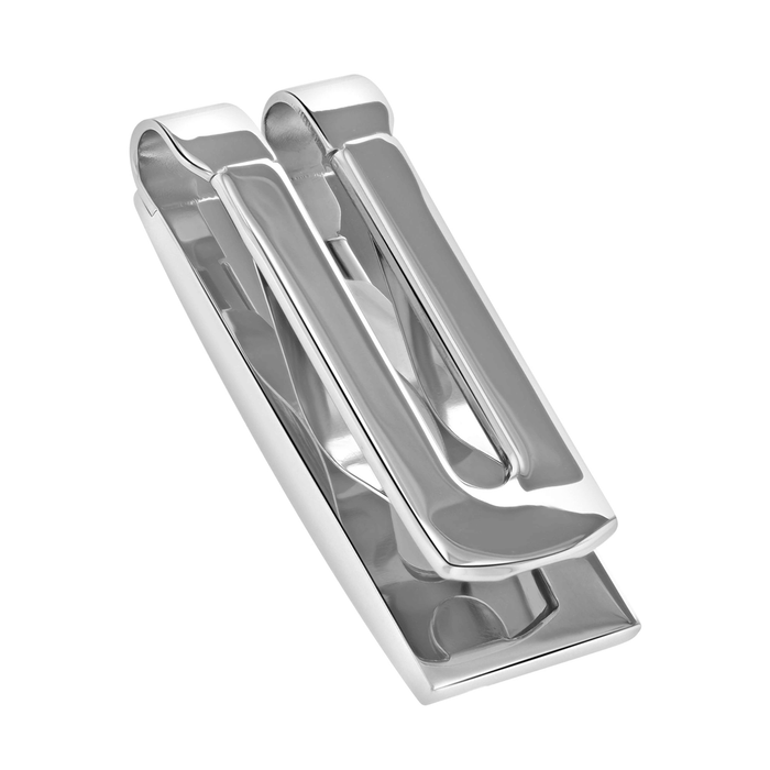 Men's Stainless Steel Check Money Clip