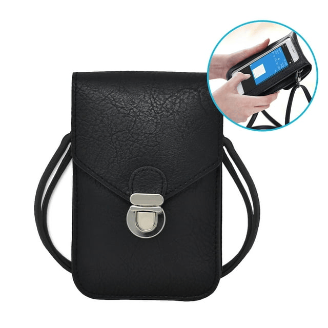Touch Screen Purse by Lori Greiner Fits Most Smartphones ¨C Stylish Crossbody with Shoulder Strap -RFID Keeps Cash, Credit Cards, Phone Screens Safe