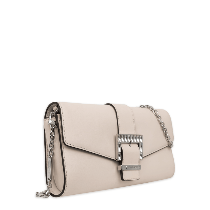 Michael Kors Women's Penelope Medium Leather Clutch - Cream