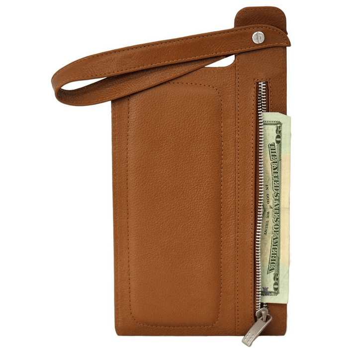 Skinny Leather Organizer Wristlet