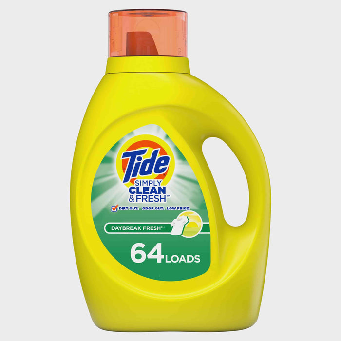 Tide Simply HE Compatible Liquid Laundry Detergent; Daybreak Fresh 92 oz 64 Loads