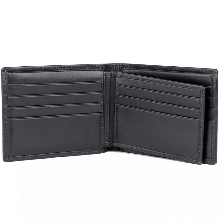 Dopp Men's Regatta Double ID Credit Card Billfold Leather, Black
