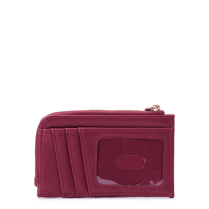 Time and Tru Women's Ari Card Case, Maroon Crush