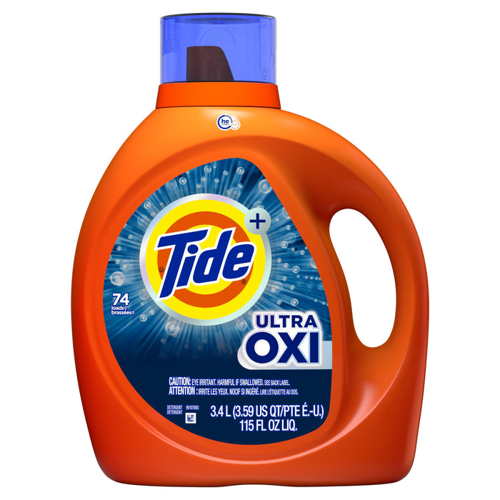 Tide Ultra Oxi HE Compatible Liquid Laundry Detergent; 74 loads 115 fl oz;