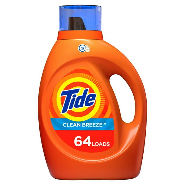 Tide Clean Breeze HE Liquid Laundry Detergent; 92 fl oz 64 Loads