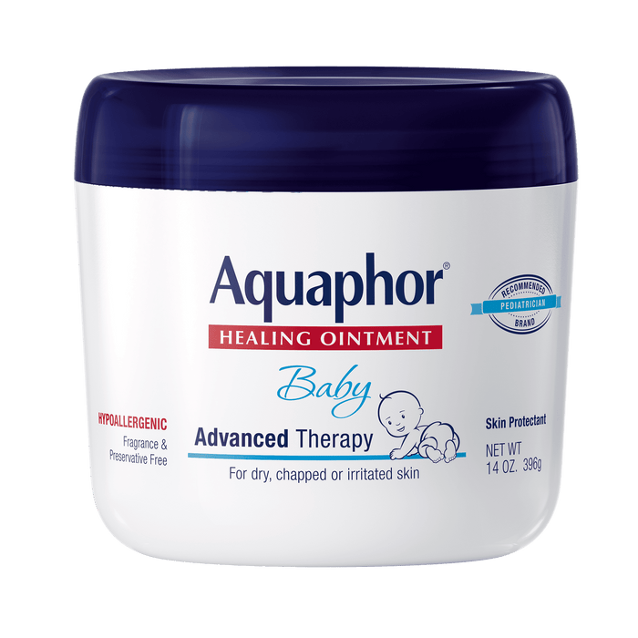 Aquaphor Baby Healing Ointment Advanced Therapy Skin Protectant, Dry Skin and Diaper Rash Ointment, 14 Oz Jar