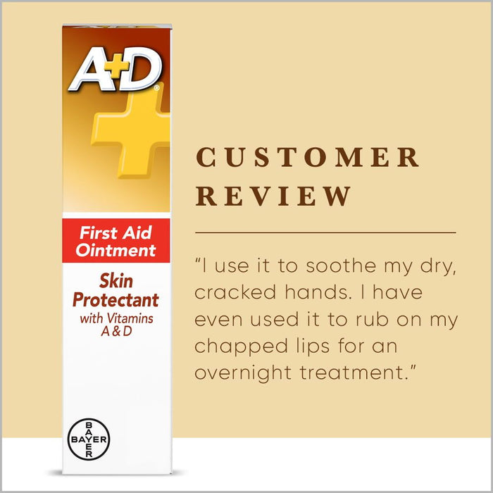 A+D First Aid Ointment, Dry Skin Moisturizer + Skin Protectant, 1.5 oz Tube