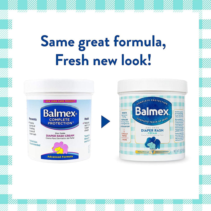 Balmex Diaper Rash Cream With Zinc Oxide 16 oz