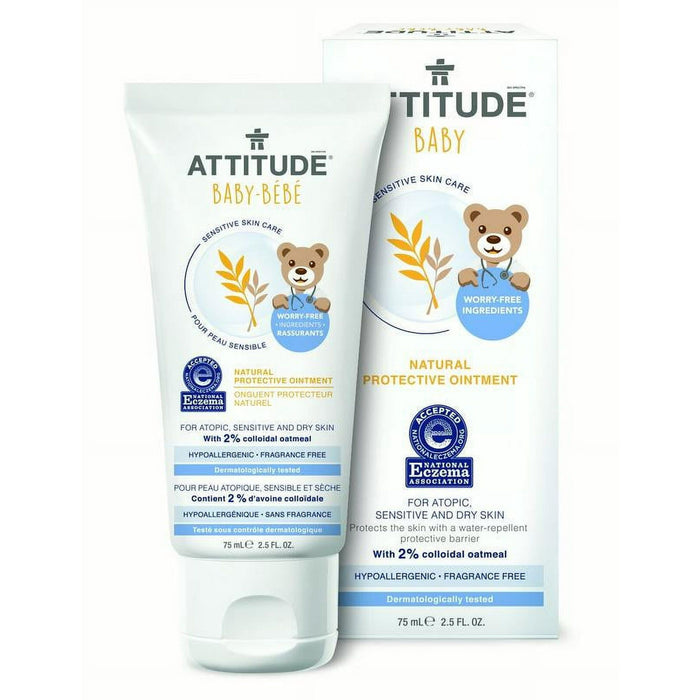 Attitude Baby Sensitive Skin Care Natural Protective Ointment, 2.5 Oz