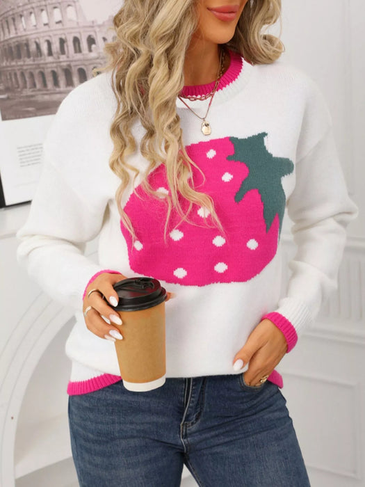Strawberry Crew Neck Sweater