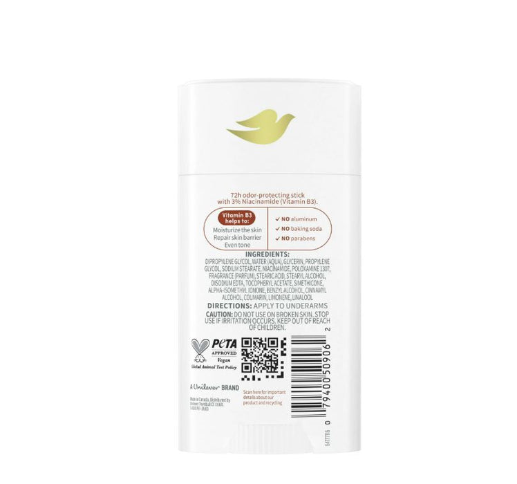 Dove VitaminCare+ Long Lasting Deodorant Stick for Women, Coconut & Shea Butter, Aluminum Free, 2.6 oz