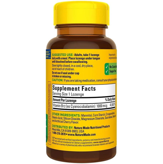Nature Made Sublingual Vitamin B12 1000 mcg 50 Lozenges