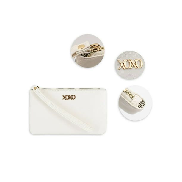 XOXO Women's Large White Saffiano Multifunction Solid / Patterned Wristlet Wallet