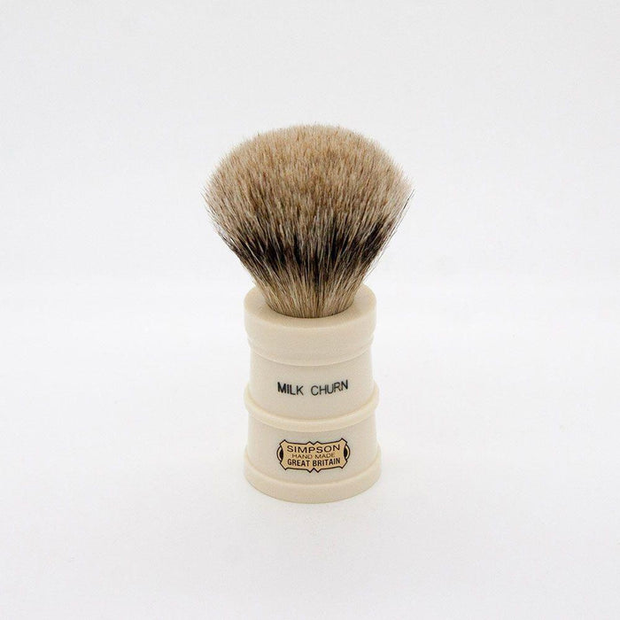 Simpsons Milk Churn Best Badger Hair Shaving Brush With Imitation Ivory Handle