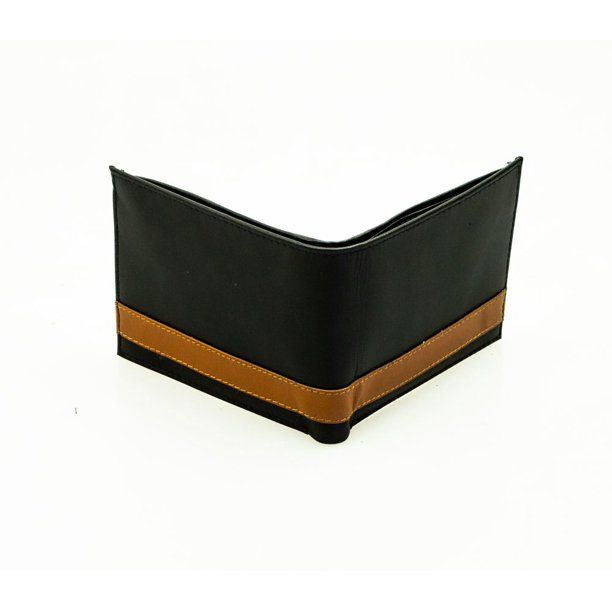 Bifold w/leather strip