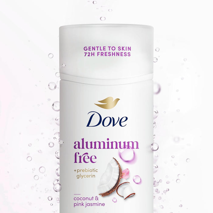 Dove Deodorant Stick for 72 Hour Odor Protection Coconut & Pink Jasmine Aluminum Free 2.4 oz