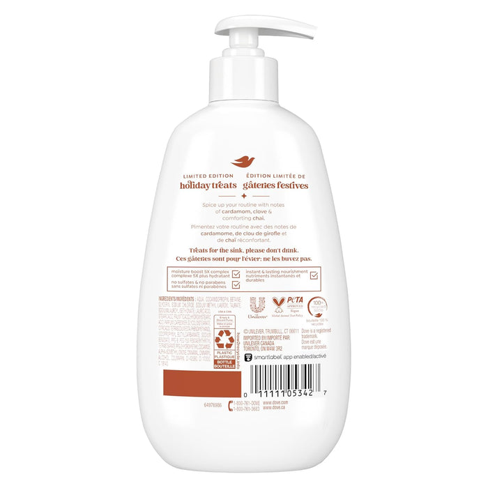 Dove Limited Edition Holiday Treats Liquid Hand Wash for Deep Nourishment Spiced Chai Latte 12 oz