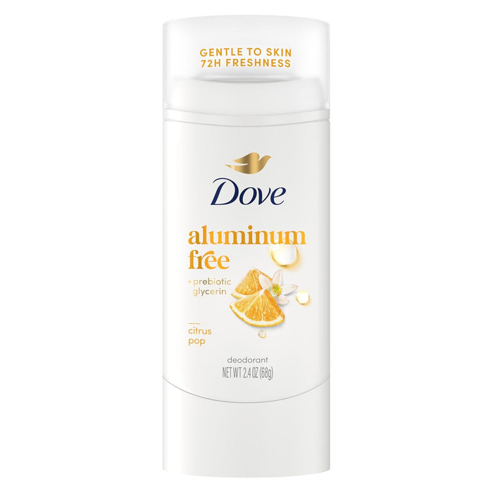 Dove Deodorant Stick Citrus Pop for 72 Hour Odor Protection Aluminum Free 2.4 oz