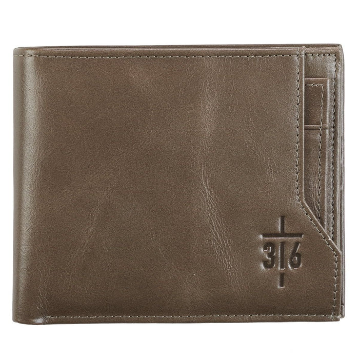 John 3:16 Cross Leather Wallet