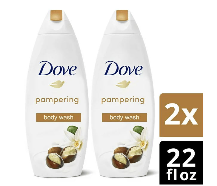 Dove Pampering Shea Butter with Warm Vanilla Body Wash 22 fl. Oz. (2 Count)