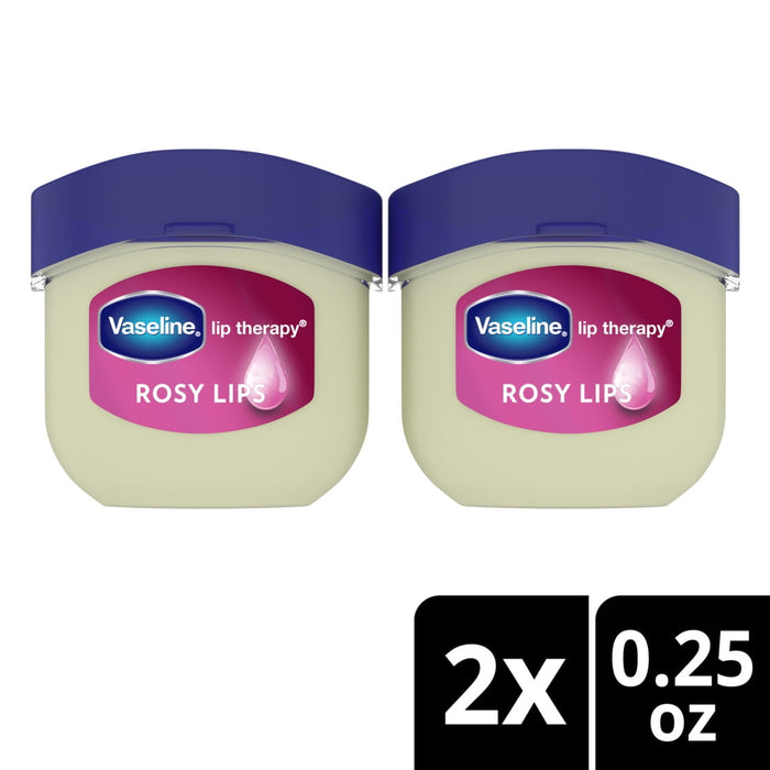 Vaseline Lip Therapy Rosy Lip Balm Mini, 0.25 oz, (Pack of 2)