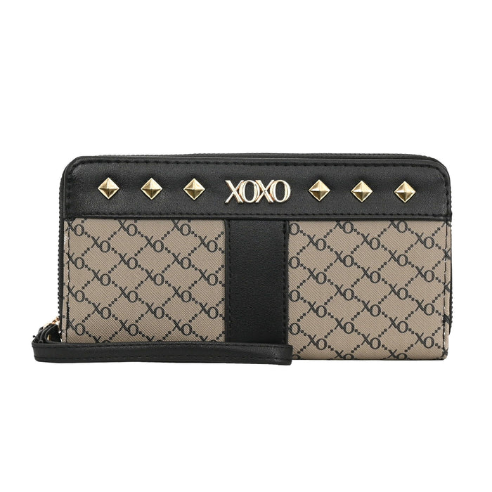 XOXO Women's Zip Around Wristlet Wallet - Card Holders, 2 Cash Pockets and Phone Slot