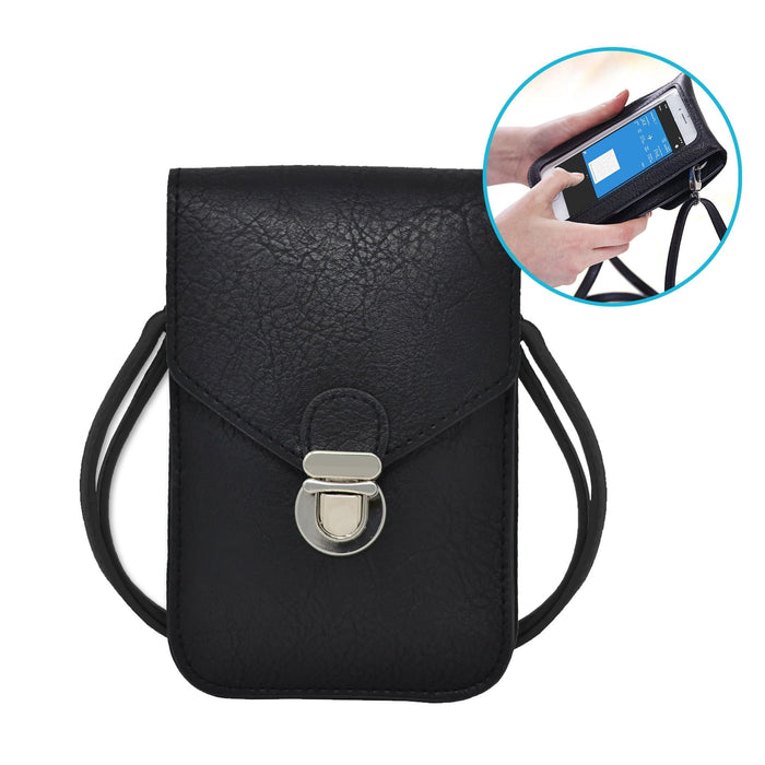 Touch Screen Purse by Lori Greiner Fits Most Smartphones ¨C Stylish Crossbody with Shoulder Strap -RFID Keeps Cash, Credit Cards, Phone Screens Safe