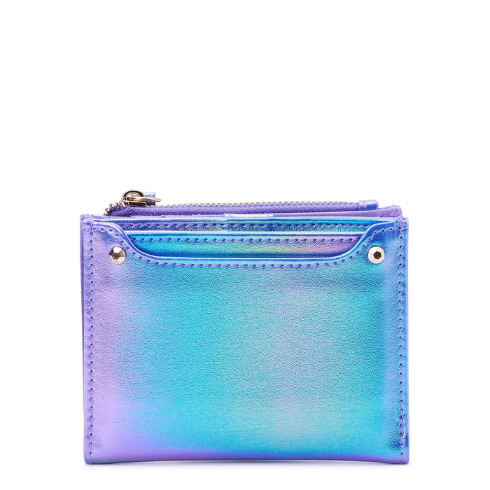 No Boundaries Women's Bifold Addison Wallet Ombre Metallic Jade