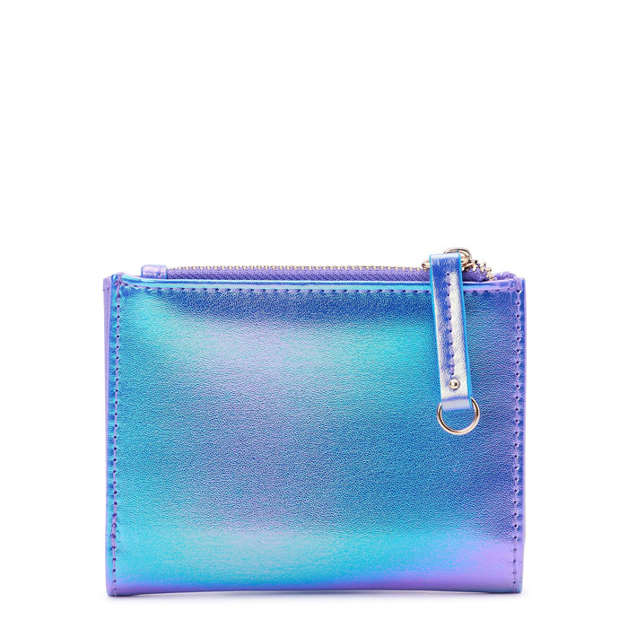 No Boundaries Women's Bifold Addison Wallet Ombre Metallic Jade