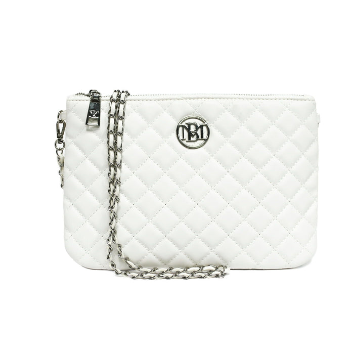 Badgley Mischka Off-White Wallet Size Body Bag