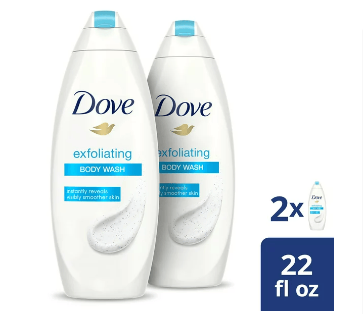 Dove Body Wash Gentle Exfoliating Cleanser 22 oz; 2 Count