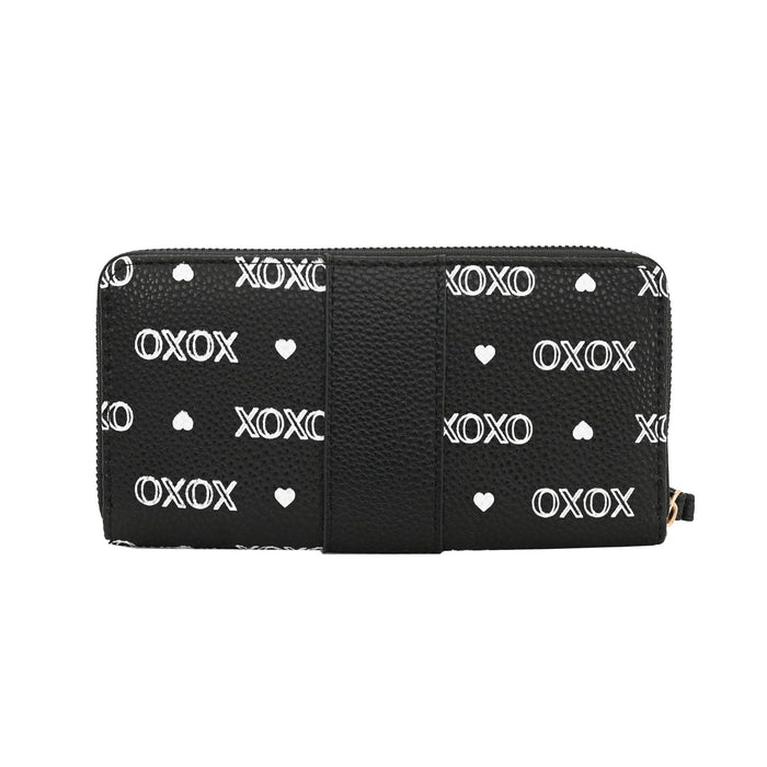 XOXO Women's Zip Around Wristlet Wallet - Large Capacity Travel Clutch with Card Holders, 2 Cash Pockets and Phone Slot