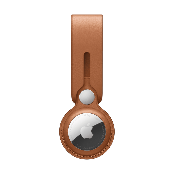 Apple AirTag Leather Loop - Saddle Brown