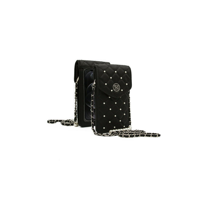 Badgley Mischka Black Pearls Strap Phone Case