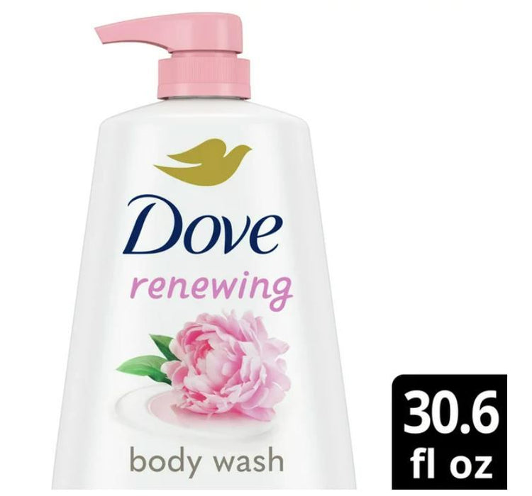 Dove Renewing Liquid Body Wash with Pump Peony and Rose Oil, 30.6 oz