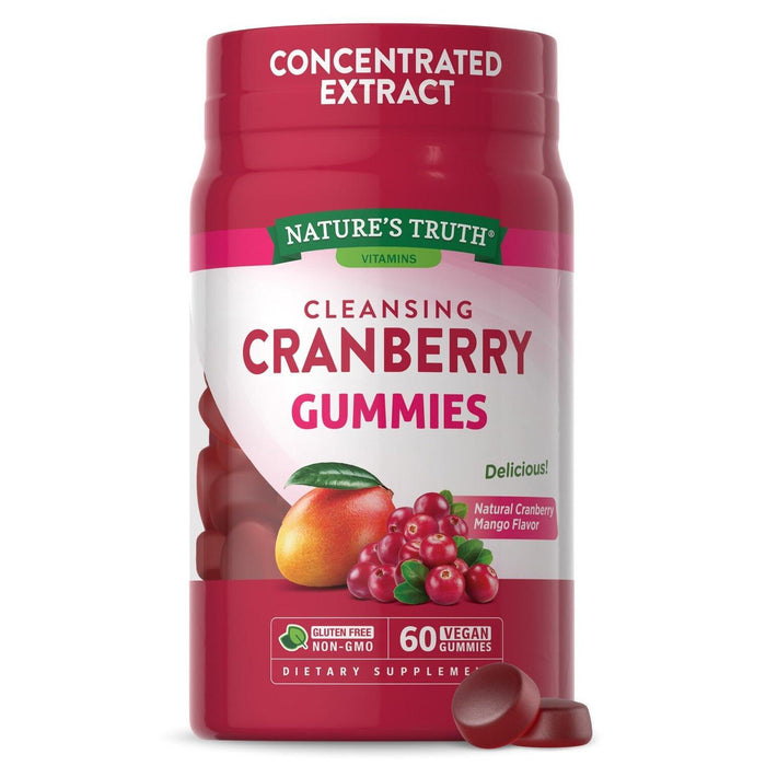 Nature's Truth Cranberry, Cleansing, Gummies, Natural Cranberry Mango Flavor