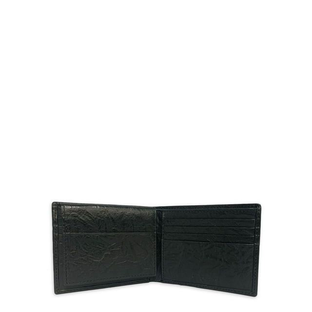 George Men's Leather Bi-Fold Wallet with Card Case