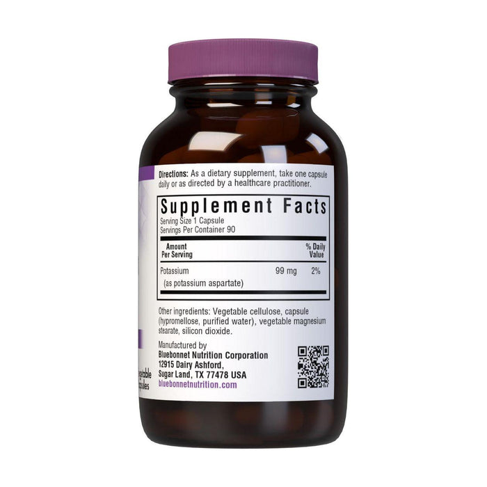 BlueBonnet Potassium Vegetarian Capsules, 99 mg, 90 Count
